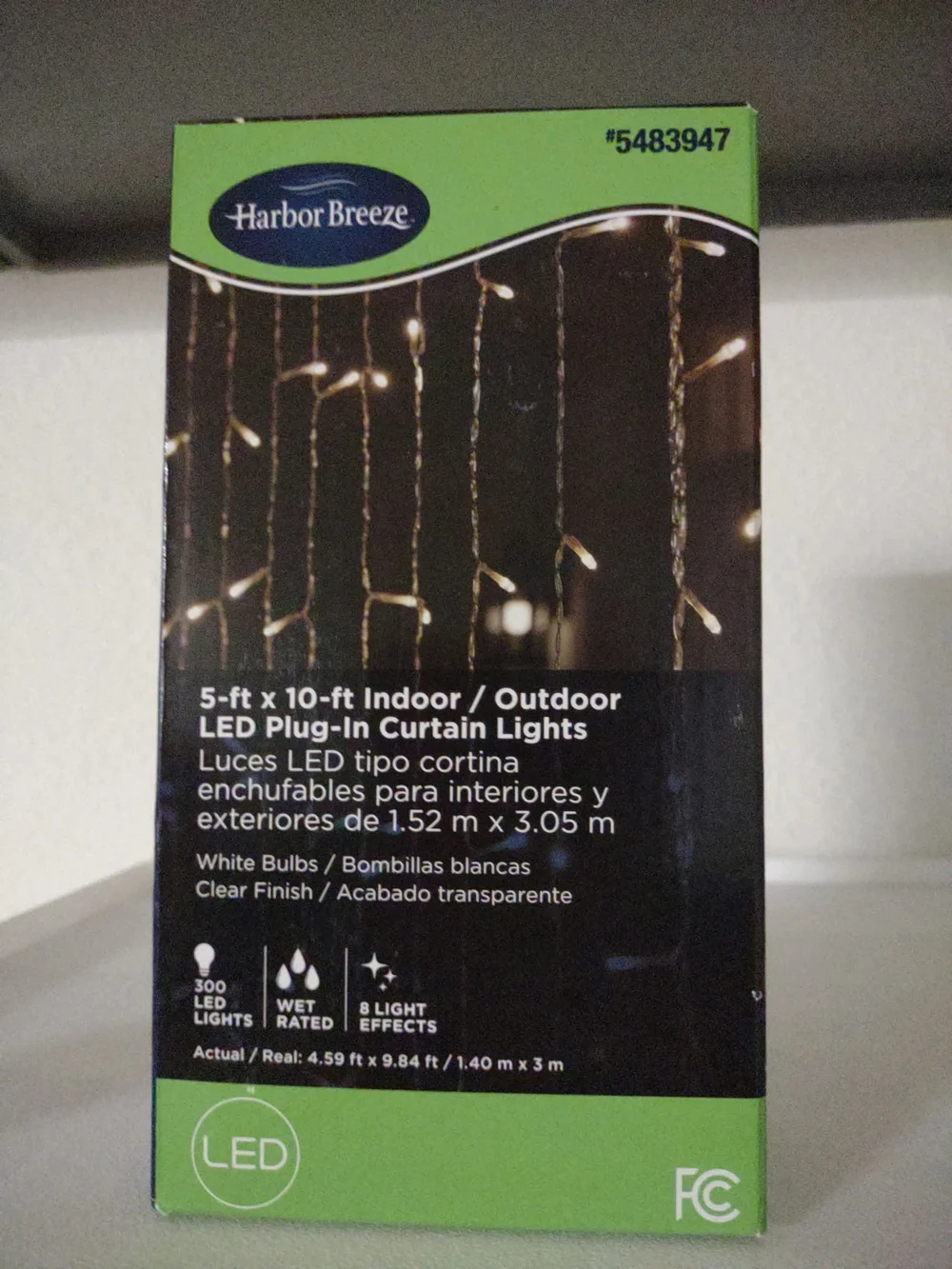 Harbor Breeze LED Curtain String Lights  Warm White New